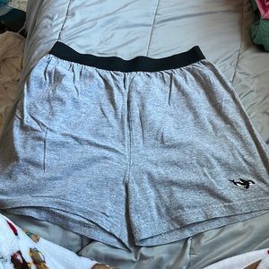 gray pajama shorts
